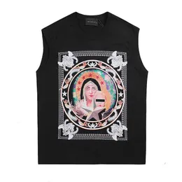 T-shirt da uomo New High 2022 Novità Uomo Moda Tee Shirts Vergine Maria Top Hip Hop Skateboard Street Cotton Tee Canotte Dog Punk # R74 J240319