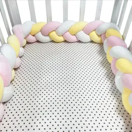 Born Cot Protector Knot Braid Pillow Cushion Anticollision 220718 Drop Delivery DHC의 침대 세트 4m 베이비 침대 범퍼