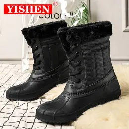 Boots YISHEN Women's Boots Duck Shoes Waterproof And Sandproof Snow Boots Warm Fur Hunting Boots Winter Women Shoes Bottes Pour Femmes