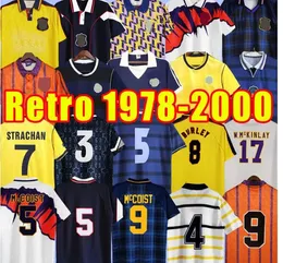 78 82 86 94 98 00 Copa da Copa do Mundo Escócia Scotland Retro Soccer Jersey McCoist Gallacher Lambert Classic Classic Vintage Leisure Football camisa Chandal Jersey