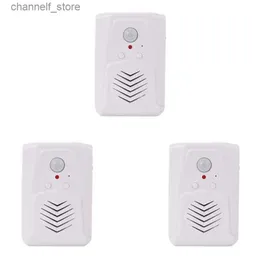 Doorbells luda 3x hareket sensörü kapı zili anahtarı mp3 kızılötesi kapı zili kablosuz pir hareket sensörü ses hoş geldiniz kapı zili alarmy240320