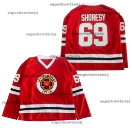 New Ice Hockey Jersey Letterkenny Irish 69 Shoresy Sewing 자수 야외 스포츠웨어 유니폼 고품질 빨간색 화이트 2023 New Hot Sale