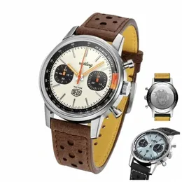 Relógio de pulso masculino de luxo, relógio de pulso profissional de aviação, cronógrafo, panda eye, negócios para homens