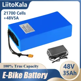 Liitokala 48V 35AH 21700 13S7P Elektrikli Bisiklet Pili 48V 35AH 1500W Lityum Pil Yerleşik 30A BMS Elektrikli Bisiklet Motoru