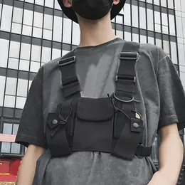 Bag Tactical Nylon Military Vest Chest Pouch Holster Harness Walkie Talkie Radio Midjepaket för två sätt