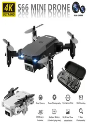 S66 MINI RCドローン航空機4K HDカメラプロフェッショナルエアリアルポグラフィヘリコプターwifi fpv重力誘導折りたたみquadcopter4489019