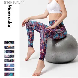 Active Pants Cloud Hide Womens Printed Sports Legs Fitness Gym Yoga Pants High midja Sexig långsiktig Truppbyxa övning plus SIZEC24320