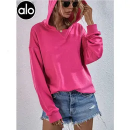 Desginer Aloyoga Al Yoga Aloos Tops Donna Inverno Nuovo maglione di peluche Donna con cappuccio Sport CasuLoose Top Commercio all'ingrosso di alta qualità