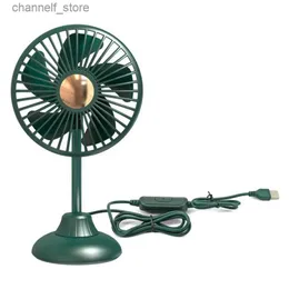 Ventilatori elettrici Ventilatore da campeggio da 4,5 pollici Ventilatore per auto con ricarica USB Mini tubo mini ventilatore Ventola di raffreddamento a 3 velocità per camere da letto dormitori bibliotecheY240320