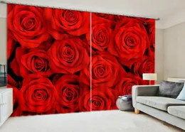 Oturma Odası ve Yatak Odası için 3D Baskılı Perde Cortinas Para Sala De Estar Roses Hayvan Panel Boyutu Görsel Özelleştirilmiş7346687