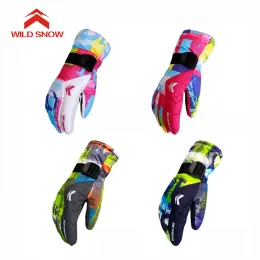 Rękawiczki dzikie śnieg zupełnie nowe rękawiczki narciarskie kobiety ciepłe wodoodporne rękawiczki na snowboardzie rękawiczki motocyklowe rękawiczki motocyklowe