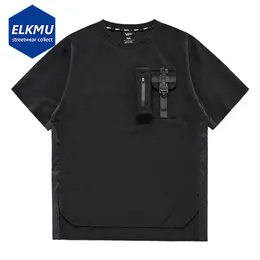 Streetwear T Shirt Men Oversized Hip Hop Tooling Tshirt Summer Techwear Tshirts Black Loose Causal Top Tees 240313