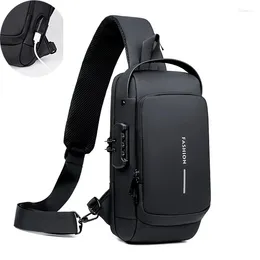 Zaino da uomo Sling Cross Body Borsa a tracolla Borsa da viaggio antifurto Motociclista Borse a tracolla maschili Oxford impermeabili