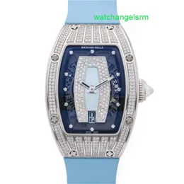 Racing Mechanical Wristwatch RM Wrist Watch RM007 Automatiska klockor Swissade armbandsur RM007 Diamond Pave White Gold Watch RM007 COM003133