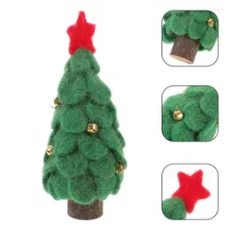 Party Decoration Artificial Mini Christmas Tree Woolen Felt Decor Wool TABLEBEAP Fönster Display Scene