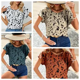 Women's Designer Spring/Summer T-Shirt Full Edition Printed Bat Sleeve Top