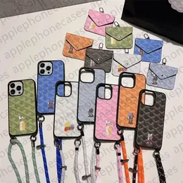 豪華な女性クロスボディ電話ケースデザイナー用iPhone 15 Pro Max 14 Pro 13 12 14Promax 13Promax 15 Plus Phonecase Airpods Pro 3 2 1 Case Coin Purse Strap Lanyard