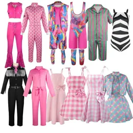 Costumi anime cosplay Nuovo 2023 Barbie Gioco di ruolo femminile Margot Robbie Abito rosa Ragazza bambino Ken Ryan Gosling Costume Uomo Costume di HalloweenC24321