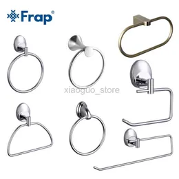 Towel Rings Frap Chrome Polished Towel Ring Wall Mounted Towel Rack Paper Holder Bathroom Hardware Accessories 240321
