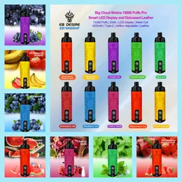 Original EB Desire Vapes Shisha Tornado 9000 15000 15K Puff Disposable Vape BC5000 12000 7K 9K 12K Puffs Vaper Pod Catron 550mAh 23 ml Batterin Vapes Pods