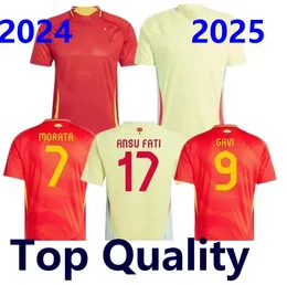 24 25 Football Jersey Asensio Morata 2024 유럽 챔피언십 스페인 국가 대표팀 축구 유니폼 25 남성 어린이 세트 집과 멀리 떨어진 탱크 탑 페란 Rodri