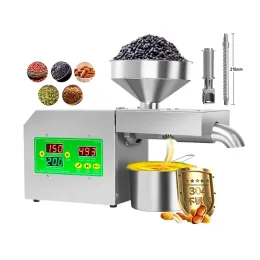 Pressers New Cold Hot Press Oil Press Intelligent Temperature Control Stainless Steel Oil Press Flax Seed Kernel Coconut Meat