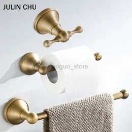 Towel Rings Bronze Bathroom Accessories Sets Antique Brass Wall Mounted Toilet Paper Holder Towel Ring Robe Coat Hook Bathroom Hardware Set 240321