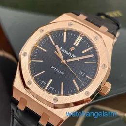 Słynny zegar na rękę Ekscytujące AP na nadgarstek Royal Oak Series 15400or.oo.d002cr.01 Rose Gold Mens Automatyczne mechaniczne zegarki sportowe