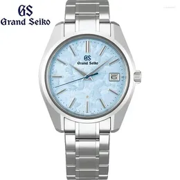 Armbandsur klassiska grandseiko formella herrklockor SBGP017 GS Quartz Waterproof Calender Top Luxury Steel Stand Business Men Watch.