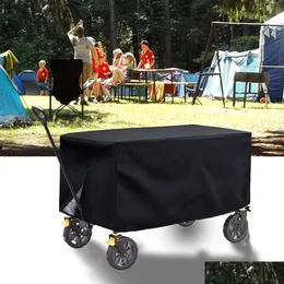 Handverktyg 1PC CAM Folding Wagon Cart Er Trolley Sun Shade Waterproof Dammtät UV Protection Beach Drop Delivery Sports Outdoors Camp OTJ2F