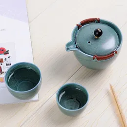Teaware Set Ceramics Style Travel Tea Set Inkludera 1 Pot 2 Cup Gaiwan Teapot Teacup Personal Office Portable Portable