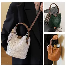 New Fashion Hundred Borsa a secchiello firmata Borse a tracolla Borsa a tracolla a secchiello da donna Borsa mini tote semplice Borse Mini borsa stile coreano Borsa a secchiello multifunzionale