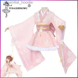 Cosplay Anime Costumes Uraraka Ochaco rollspel för anime min hjälte akademisk kostym kvinnor kimono lolita klänning jul Cherry Blossom Skiingc24321