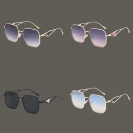 Optionale Damen-Sonnenbrille, Designer-UV400-Polarisation, quadratische, übergroße Gläser, Vollrahmen-Brille, gemischte Farbverlaufsbrille, Lunette de Soleil HJ071 C4