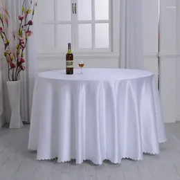 테이블 천 El Tablecloth Plain Skirt 둥근 사각형 새틴 두꺼운 흰색