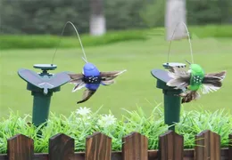 Solar Power Dancing Obracające motyle Trzepotanie wibracja Fly Hummingbird Flying Birds Yard Ogród Dekoracja ogrodu Zabawne zabawki ZC1352904346