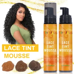 Adhesives Lace Tint Mousse Waterproof Lace Tint Spray For Lace Wig Light Brown Hair Dye Quick Dry Wig Grids Concealer No Residue