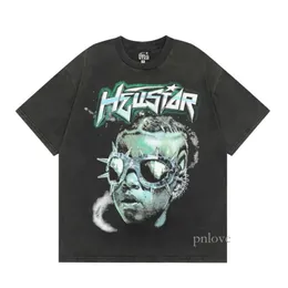 Hellstar Designer T Shirts Graphic Tee Clothing Clothes Washed Fabric Street Graffiti Ettering Foil Print Vintage Hellstar Tracksuit 220