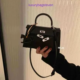 Hremms Kelyys Designer Totes torebki internetowe gwiazdy tego same wysokiej klasy uczucie małej torby 2024 Nowa moda pojedyncze ramię Crossbody Lock ma prawdziwe logo