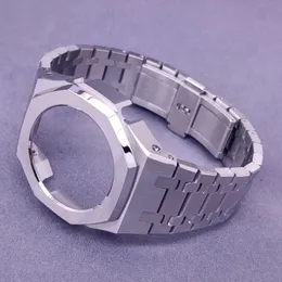 Cinturini per orologi GMAS2100 Hontao Casioak Mini All Metal Mod Kit Lunetta con cinturino a vite Acciaio inossidabile fai da te per il più piccolo GMA-S2100345f