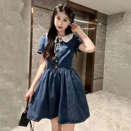 Baby Doll Lemon Denim Dress Yellow Linen Babydoll Mini Dress Cute