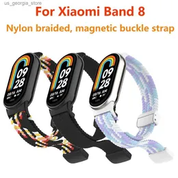 Cinturini per orologi adatti per cinturini Xiaomi 8 cinturini in nylon intrecciato fibbie magnetiche personalità lussuosa e cinturini di ricambio Xiaomi 8 Y240321