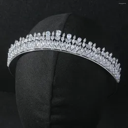 Haarspangen Braut Zirkon Krone Kopfbedeckung Hochzeit Zubehör Tiara Stirnband BH6044