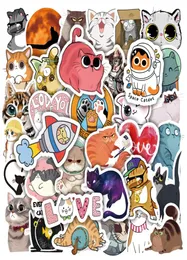 50PCS Cute Animal Cat Stickers Aesthetic kitty DIY Phone Laptop Guitar Scrapbooking Diary Cartoon Decal Sticker for Kid Toy7141248