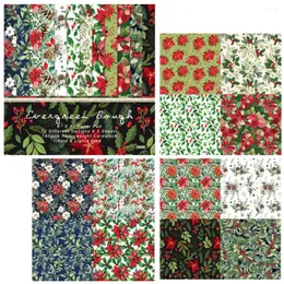 Gift Wrap Alinacutle Evergreen Bough Christmas 24 Sheets 6" Patterned Paper Pad For Scrapbooking Handmade Craft Background