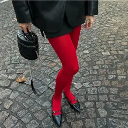 Frauen Socken Rote Strumpfhosen Samt Strumpf Korea Schlank Dessous Strumpfhosen Spitze Leggings Gothic Party Kleidung Zubehör