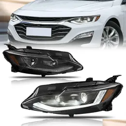 Conjunto de luz do carro para chevrolet malibu xl 20 19-20 22 led farol atualização dinâmica lâmpada de sinal de giro entrega gota automóveis mot otti0