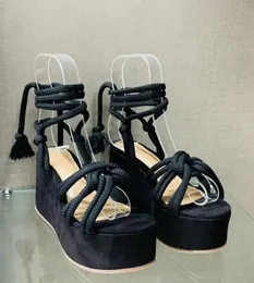 Kvinnors sandaler plattform Sandaler 2023 sommar utomhus strandkomfortlägenheter kilar casual mjuk fotled rem höjd ökar skor tofflor platt upphöjda