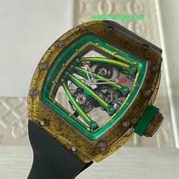 Наручные часы RM, повседневные часы для знаменитостей, серия Tourbillon RM59-01, ограниченная серия из 50 часов из углеродного наноматериала Kiwi