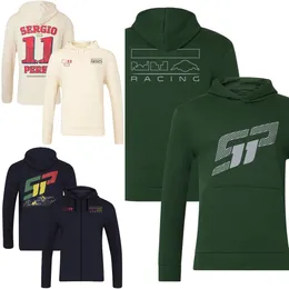 2024 F1 팀 레이싱 까마귀 포뮬러 1 드라이버 팬 까마귀 레이스 스포츠 브랜드 남녀 남자 전장 zip 까마귀 캐주얼 후드 셔츠